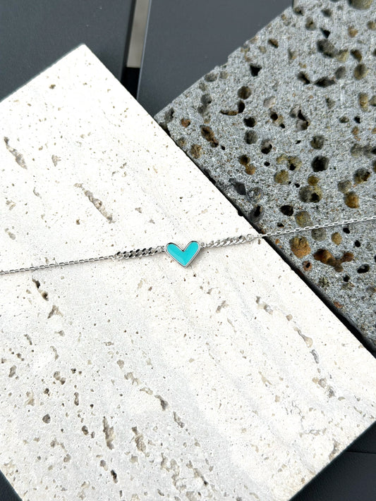 Blue Heart Design Bracelet