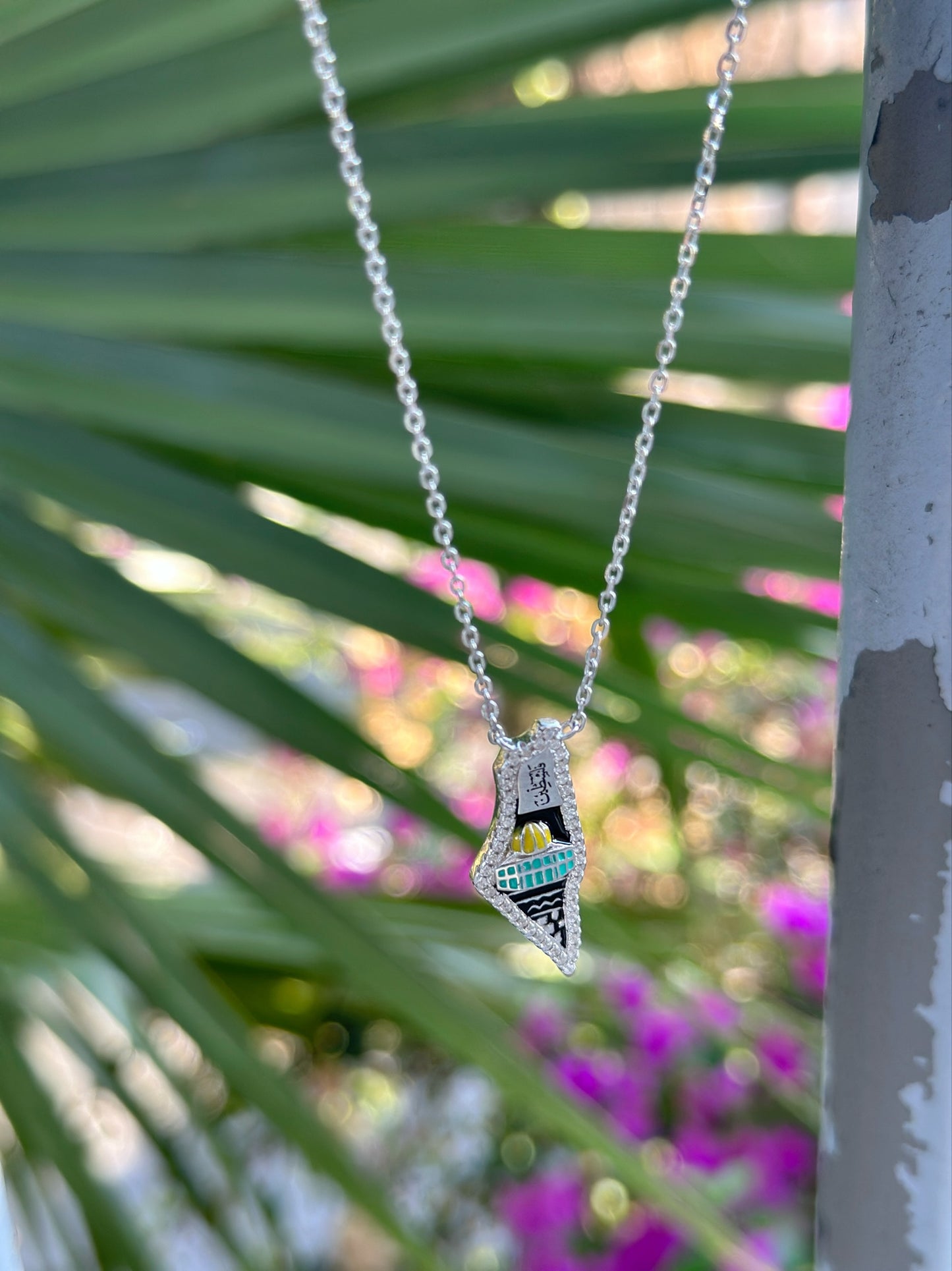 Palestine Map Necklace