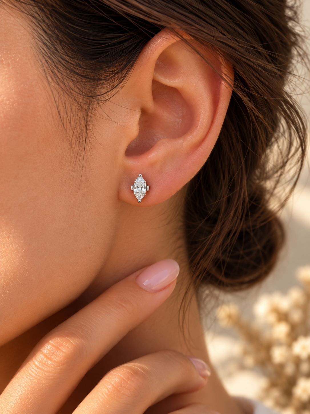 Elegant Marquise Cut Design Earrings