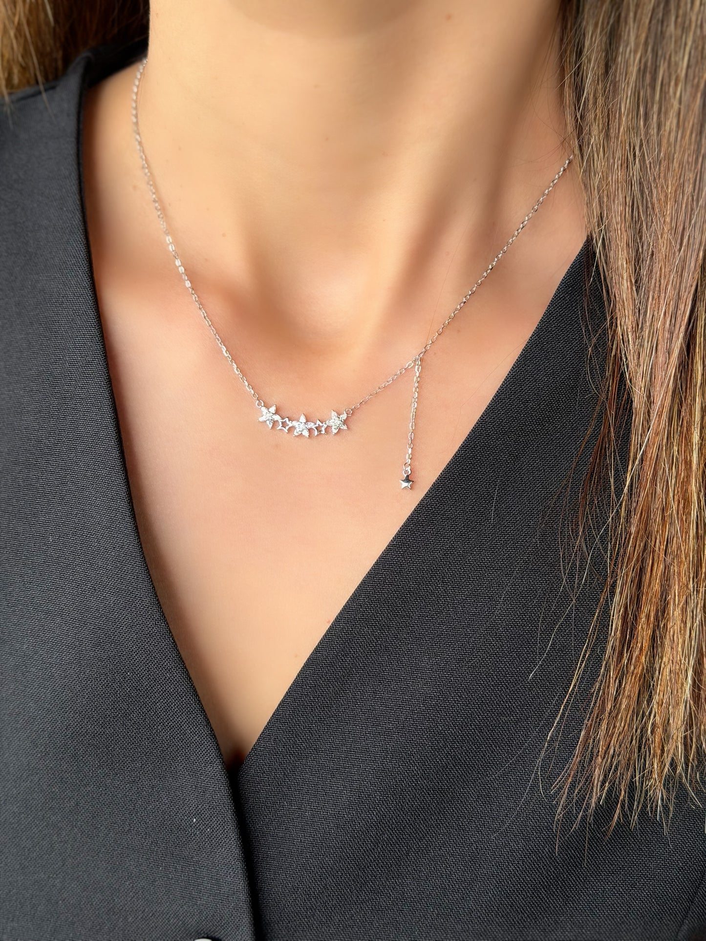 Flowers & Stars Design Necklace