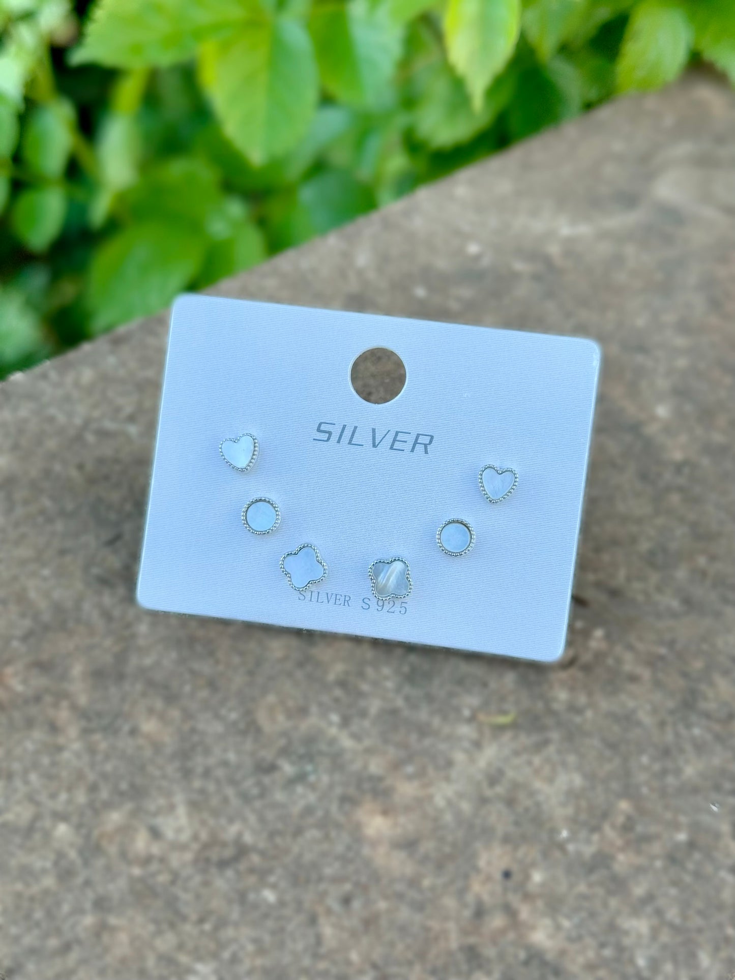 Heart , van cleef & Round Design Set Of Earrings