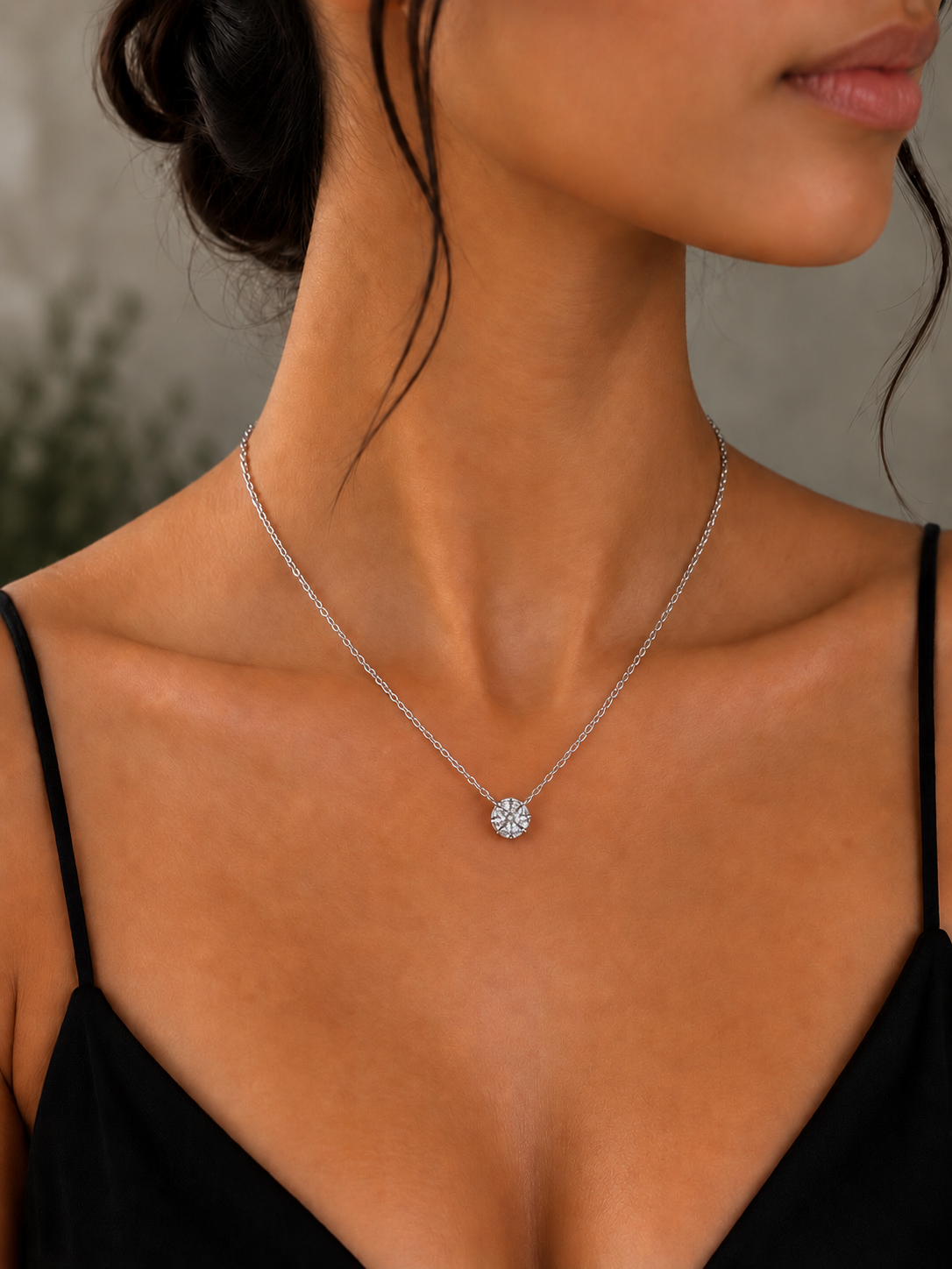 Round Stone Design Necklace