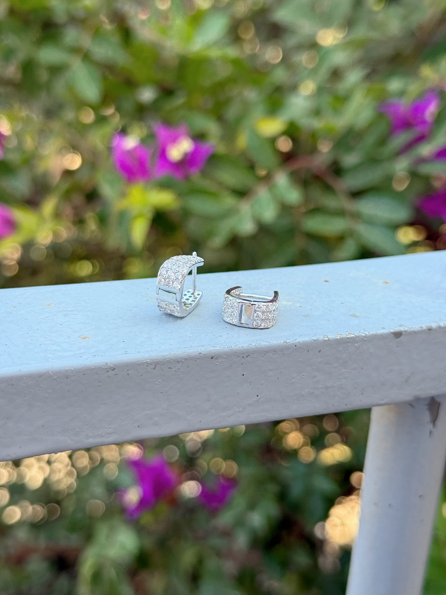 Elegant Earrings White Stones
