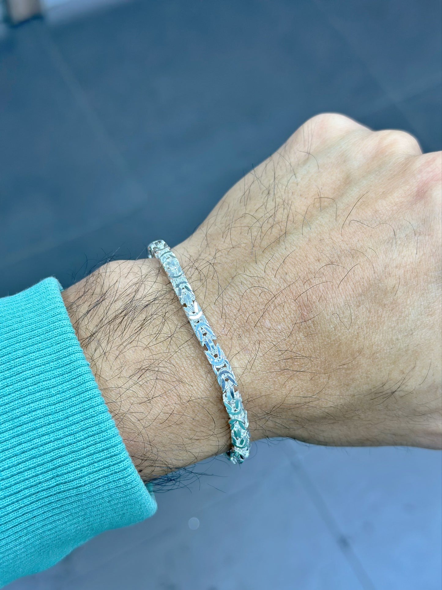 Silver 925 Vintage Design Bracelet For Men