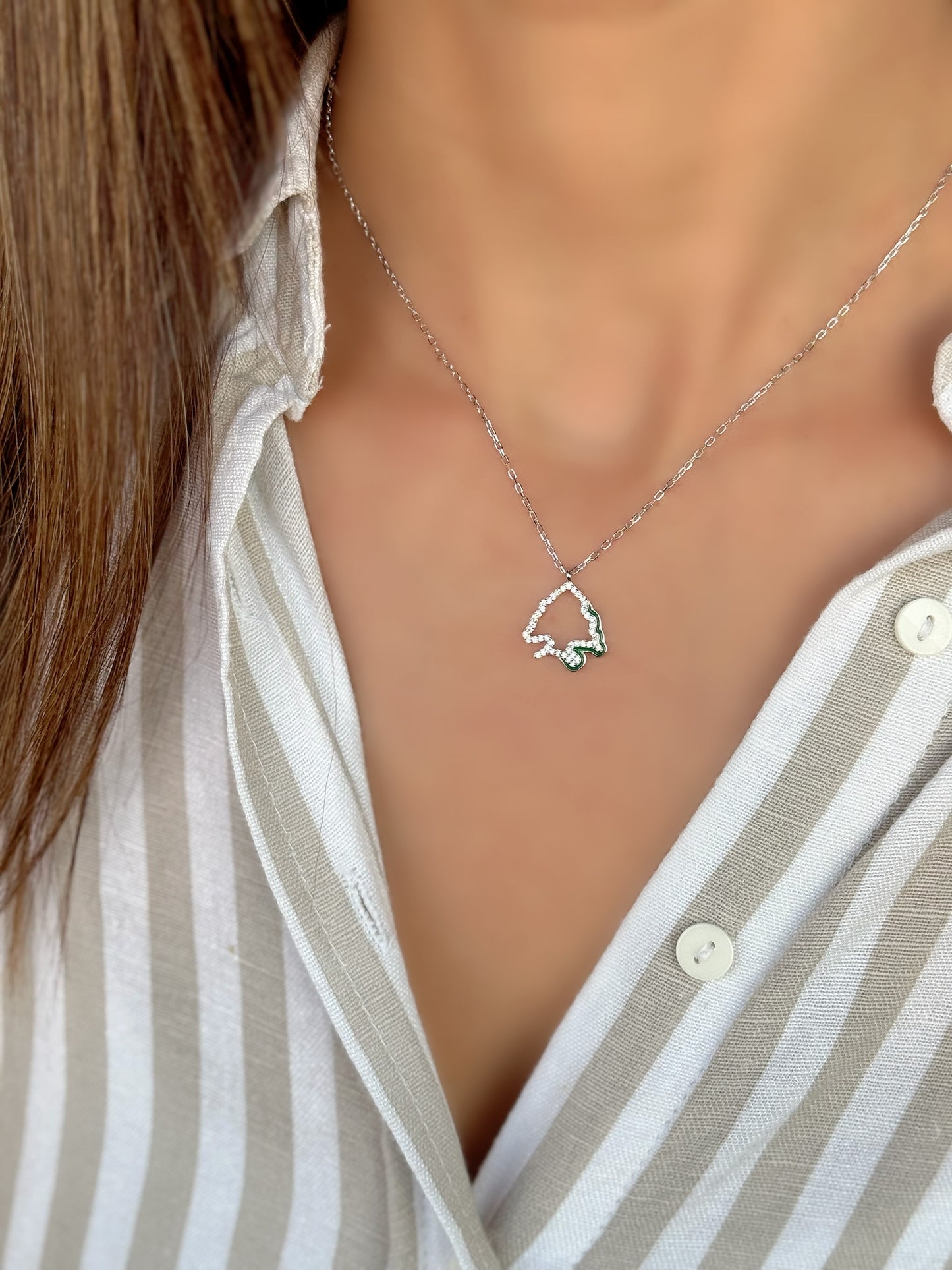 Lebanon Cedar Design Necklace