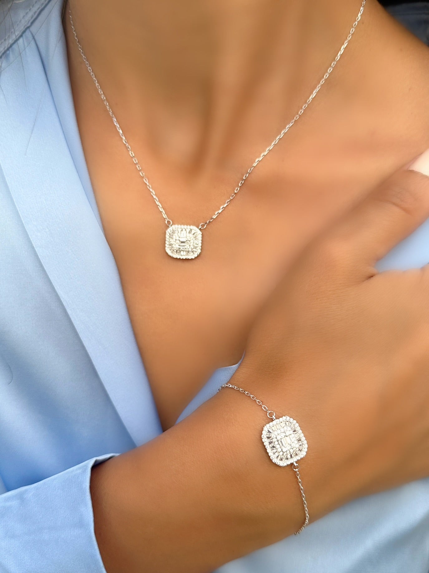 Big Square Stone Set For Weddings or Special Occasions