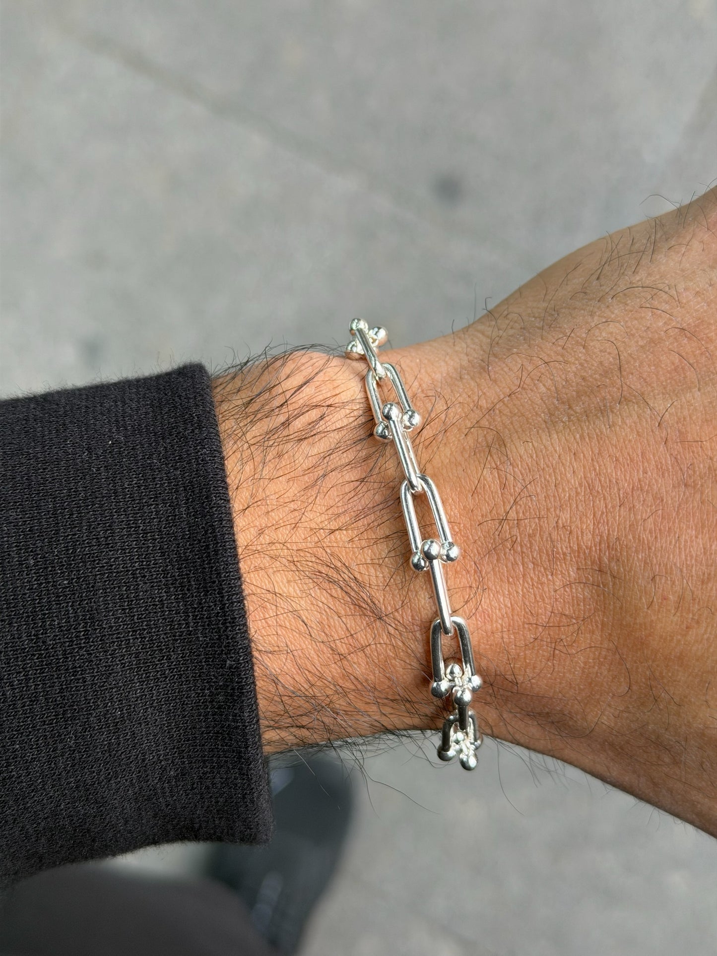 Large Link Charm Bracelet For Men