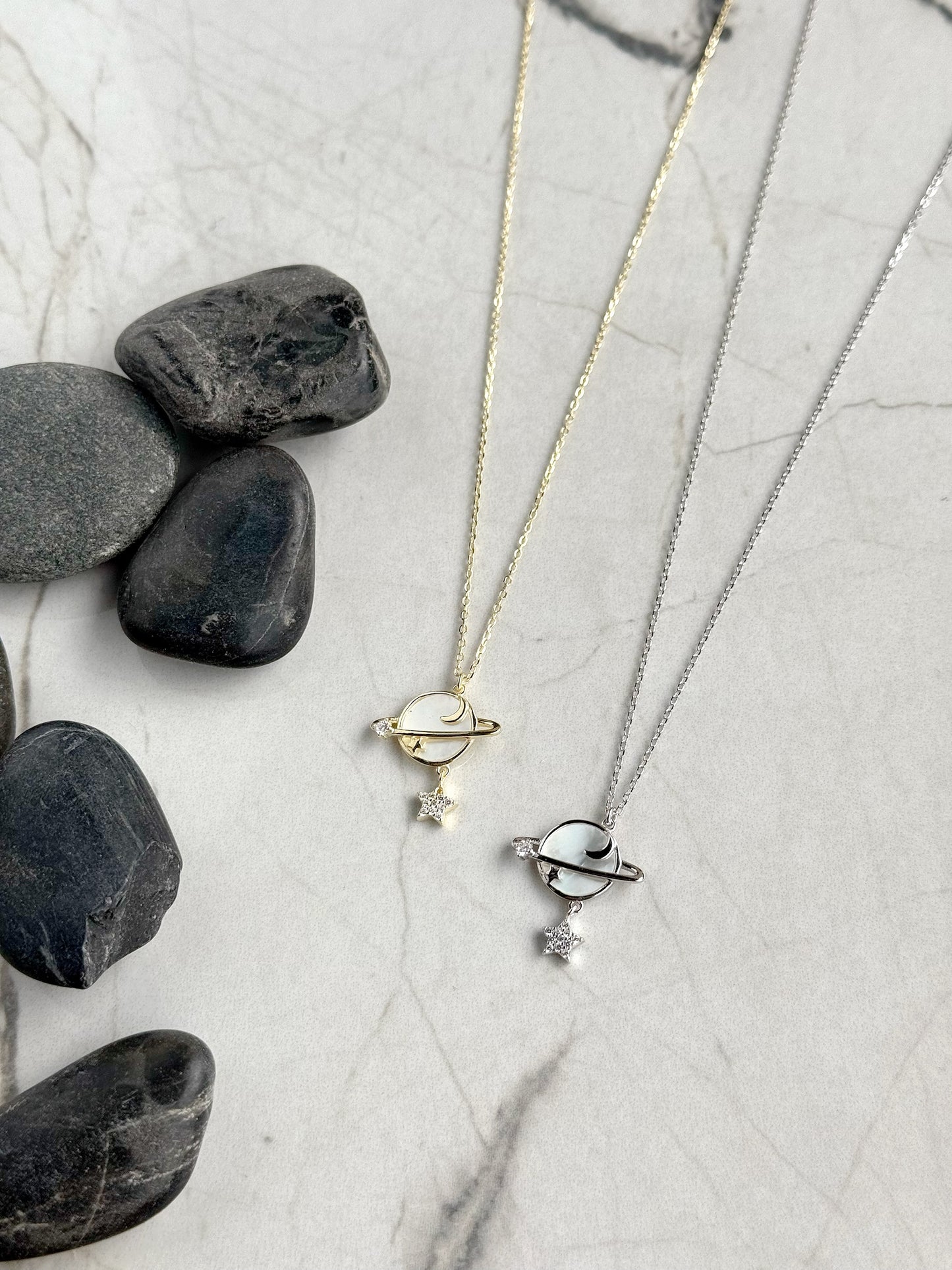 Silver 925 Planet necklace