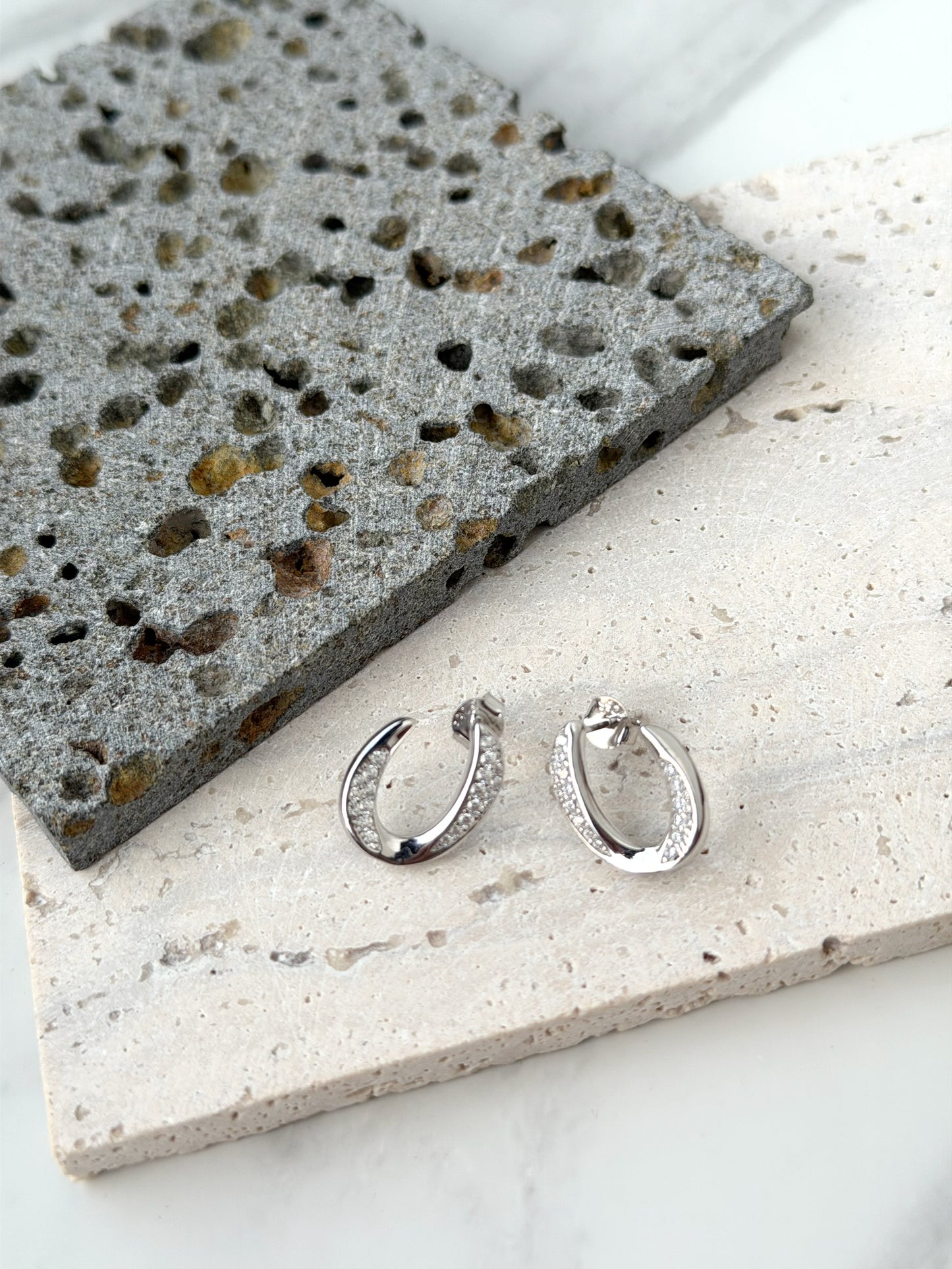 Oval Hoop Design Earrings