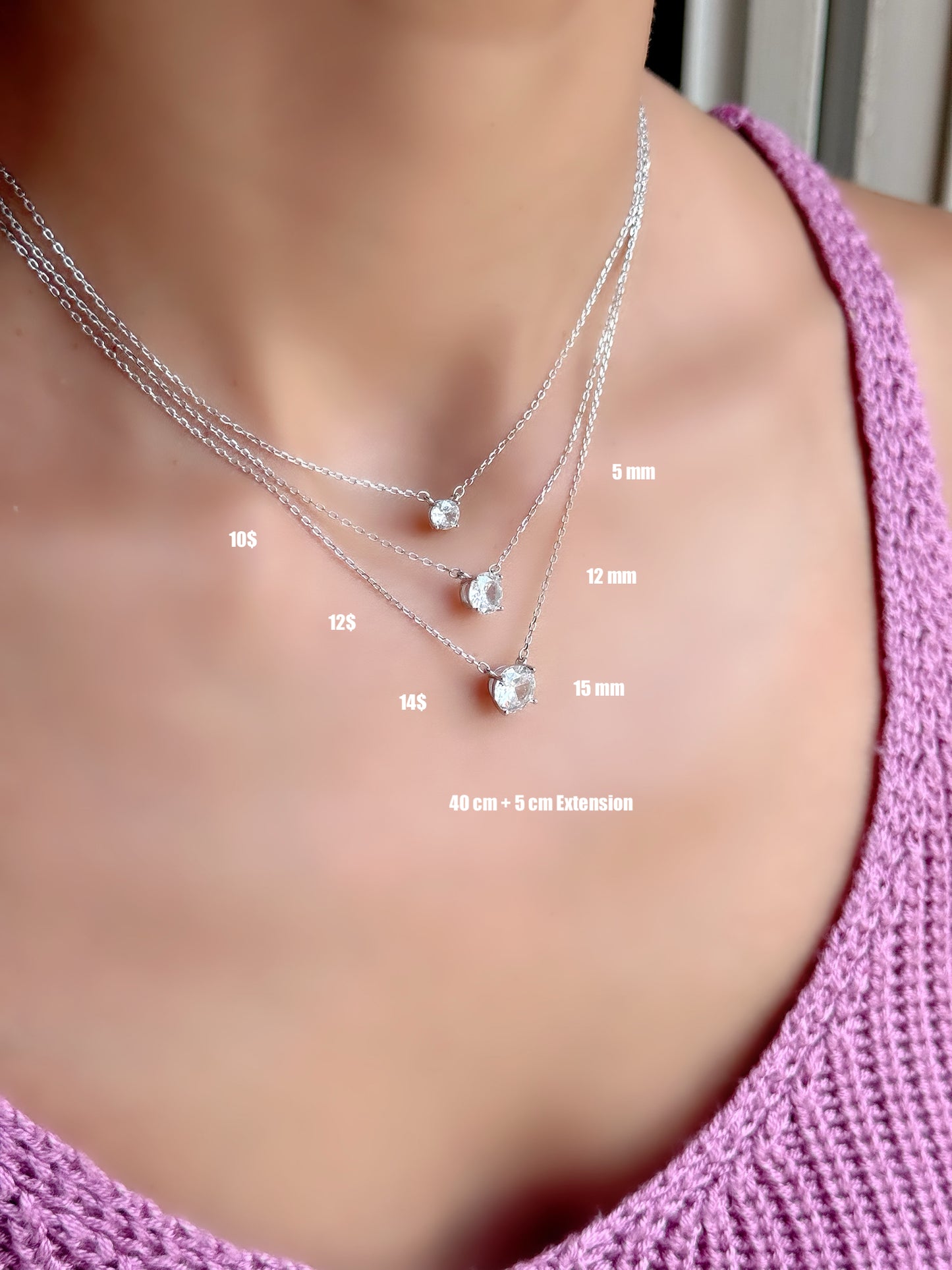 Elegant Round Stone Design Necklace