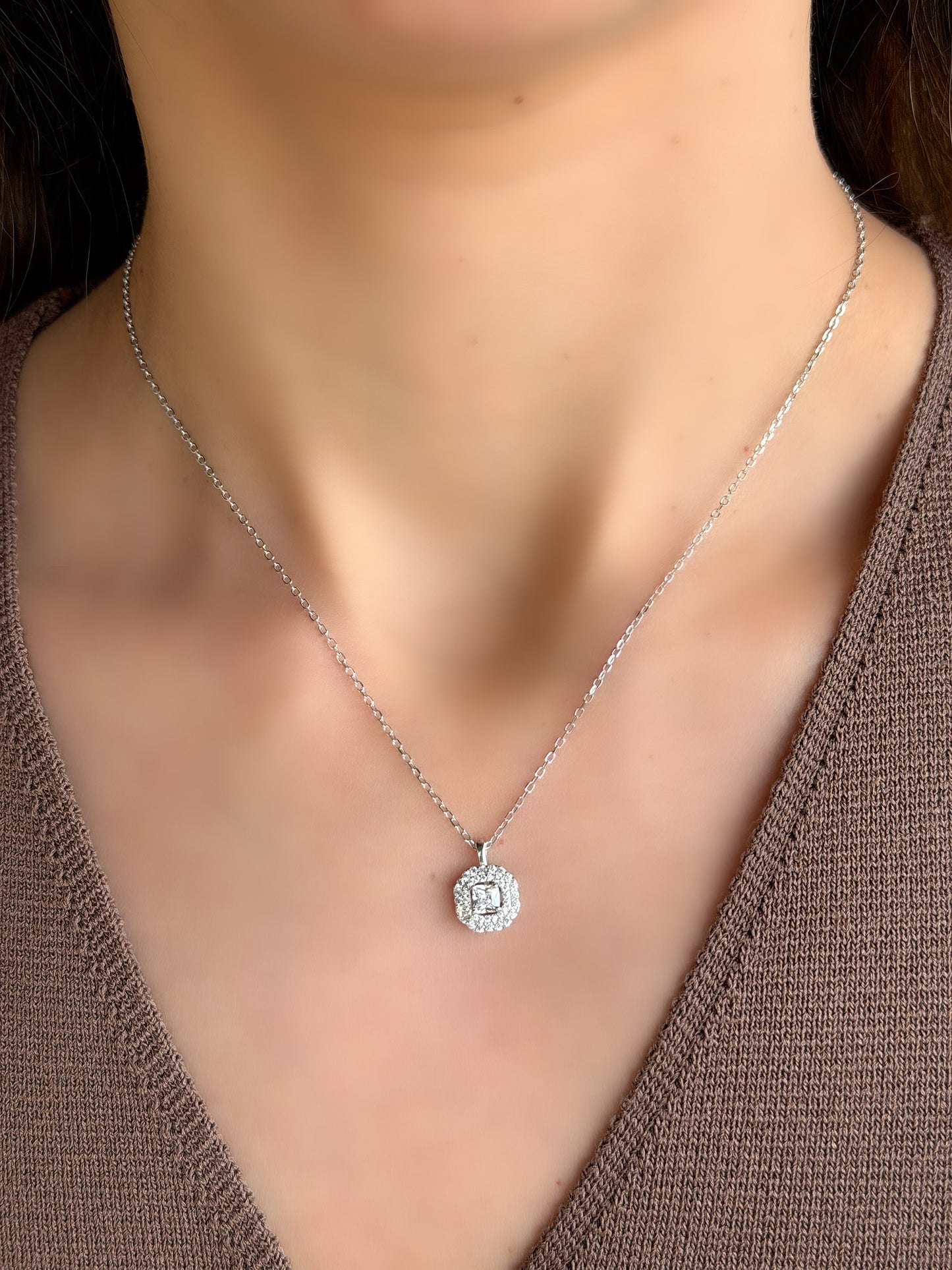 Square Cut Design Necklace