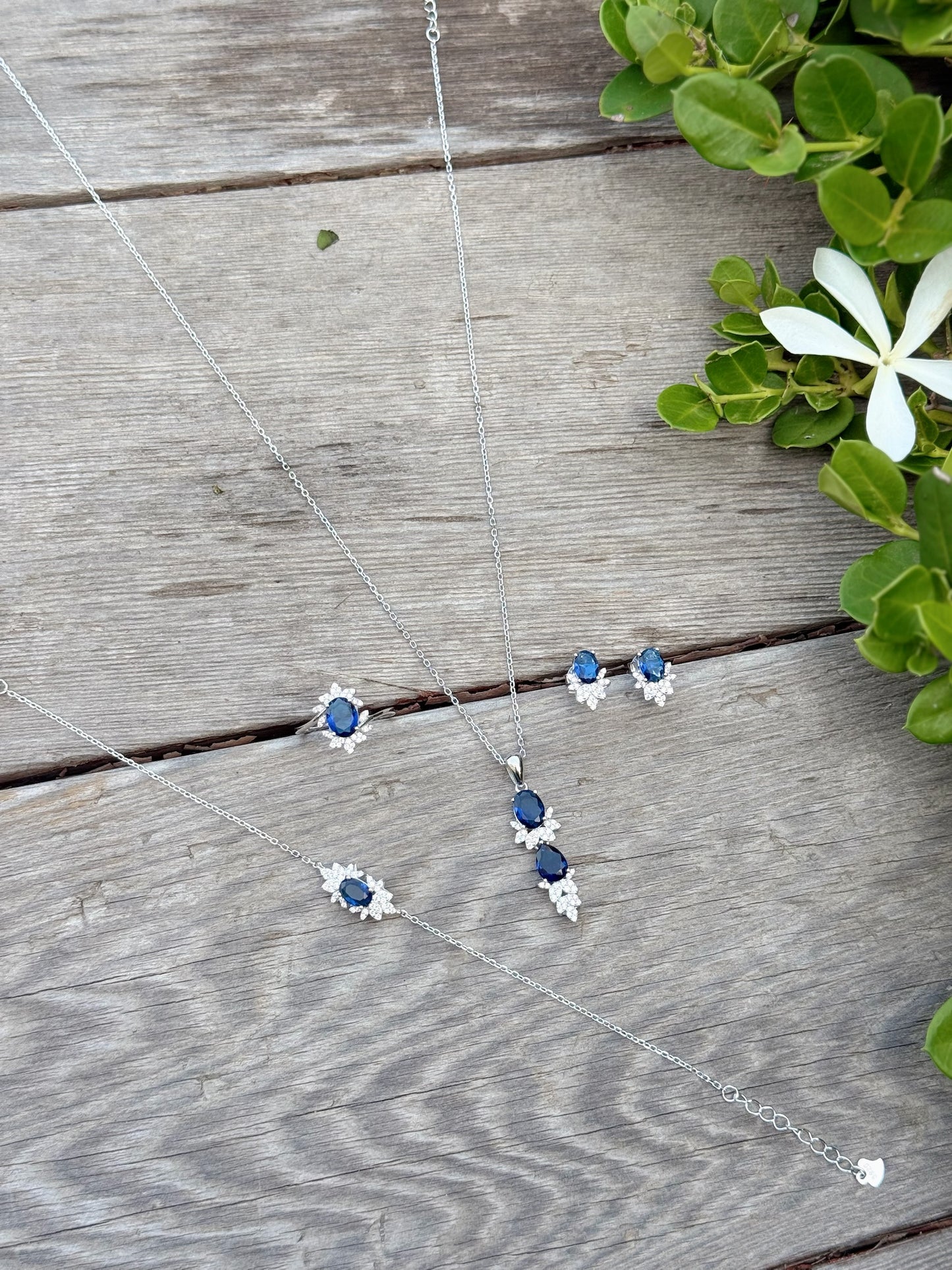 Blue Stone Set For Special Occasion