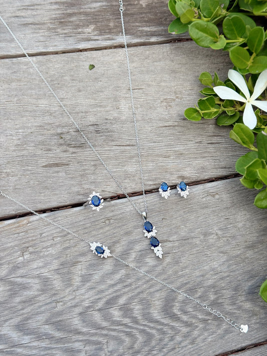 Blue Stone Set For Special Occasion
