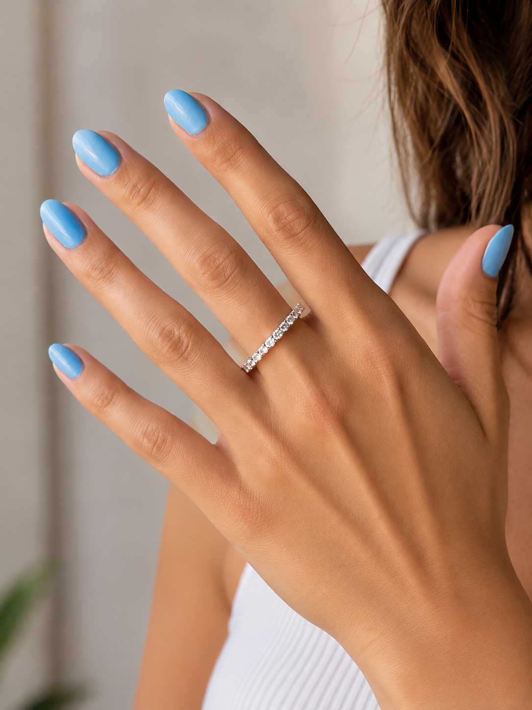 Eternity Ring With White Small Stones