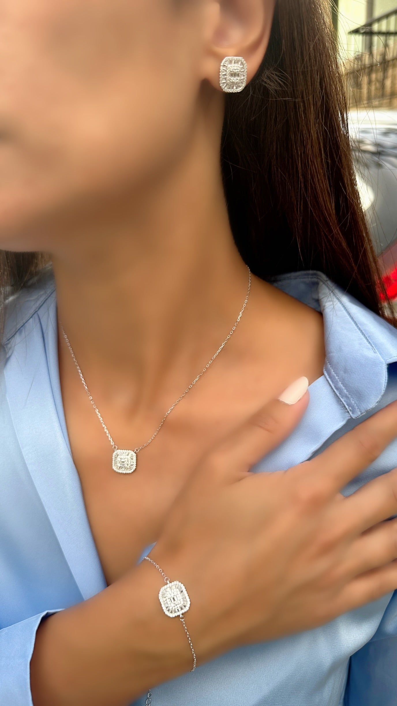 Big Square Stone Set For Weddings or Special Occasions