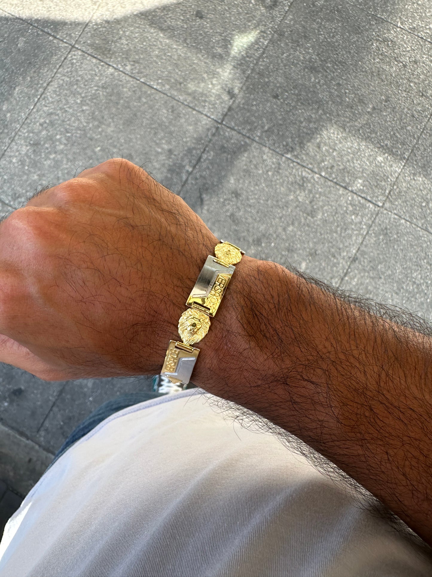 Versace Silver Bracelet For Men