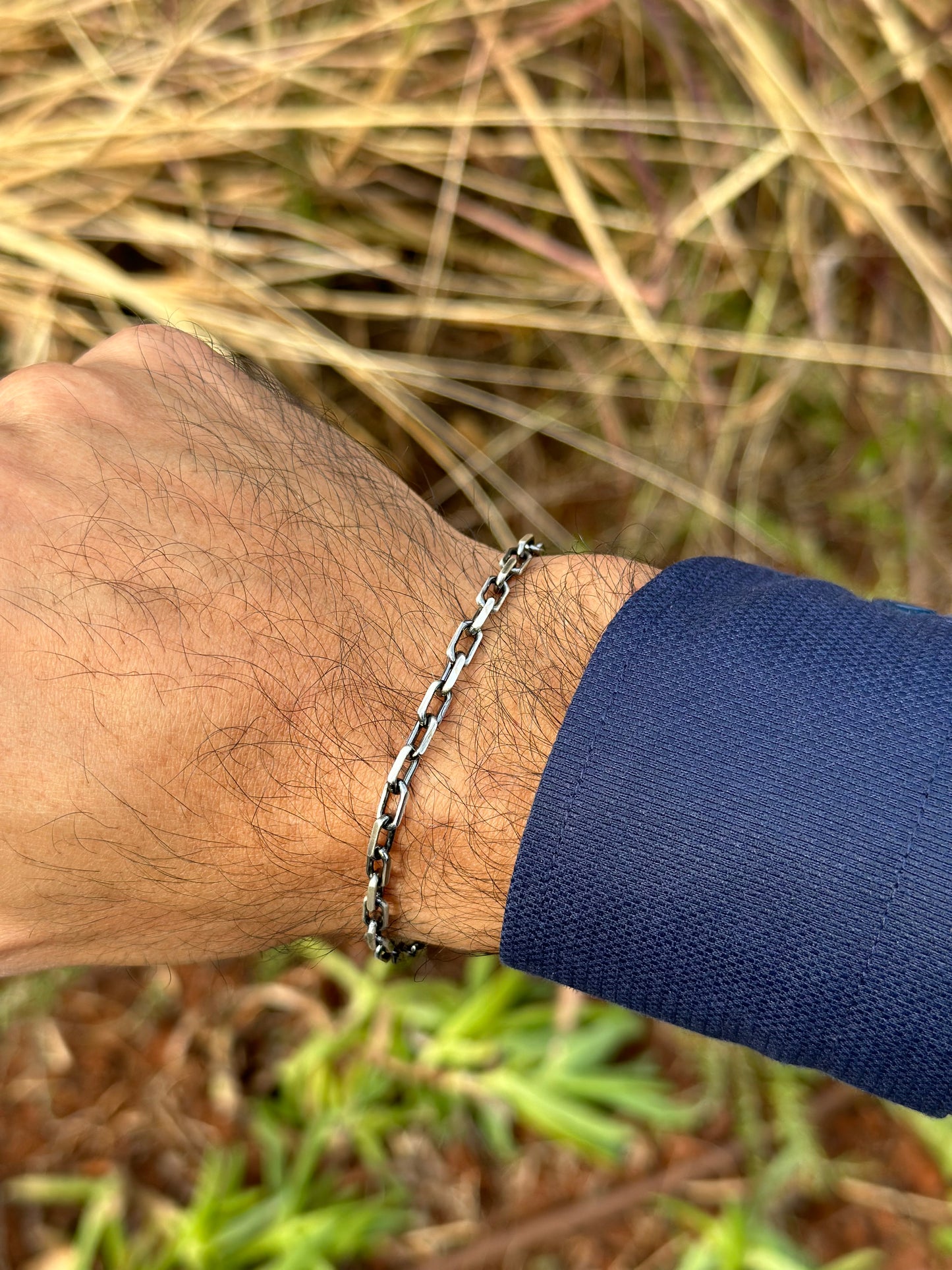 Men's Cable Link Design Bracelet