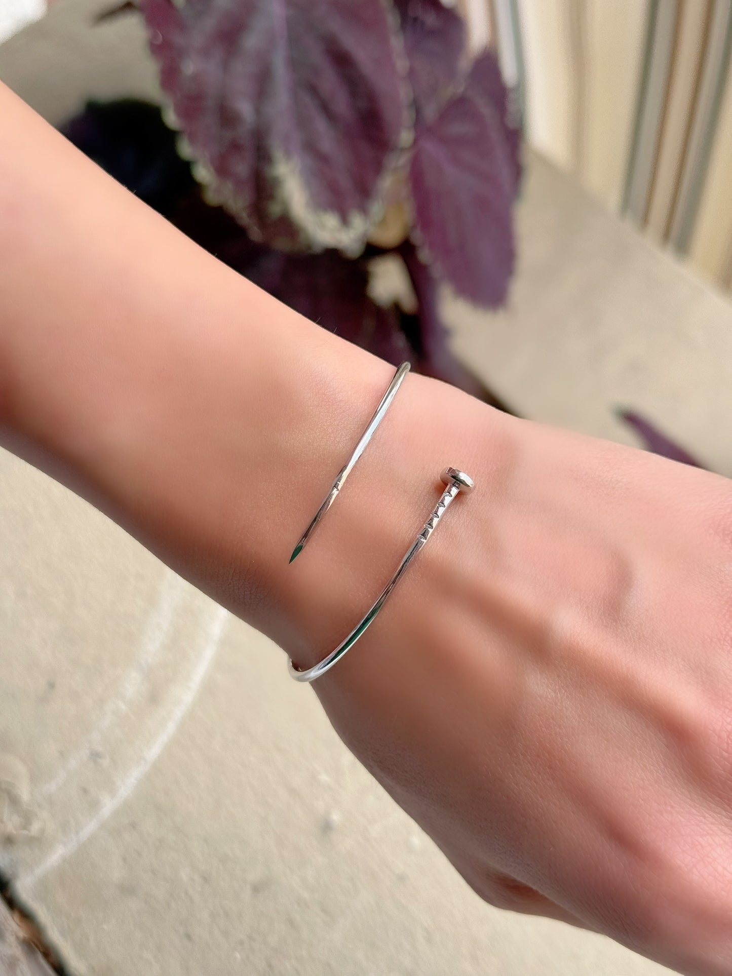 Nail Bangle Design Bracelet