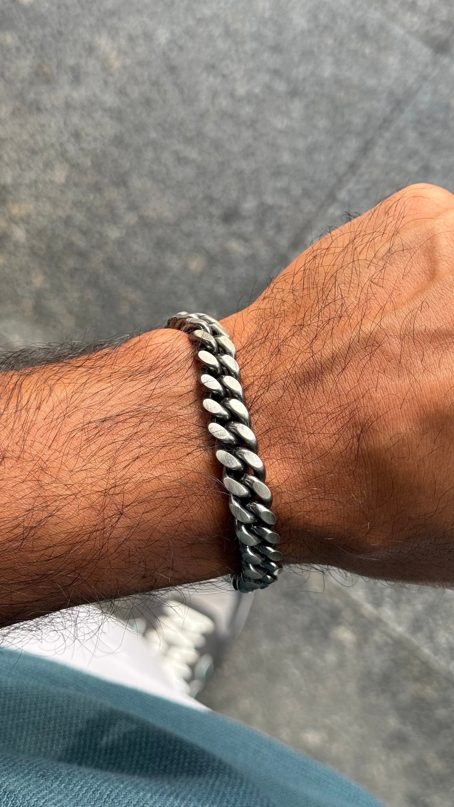 Men's Big Cubic Link Chain Bracelet