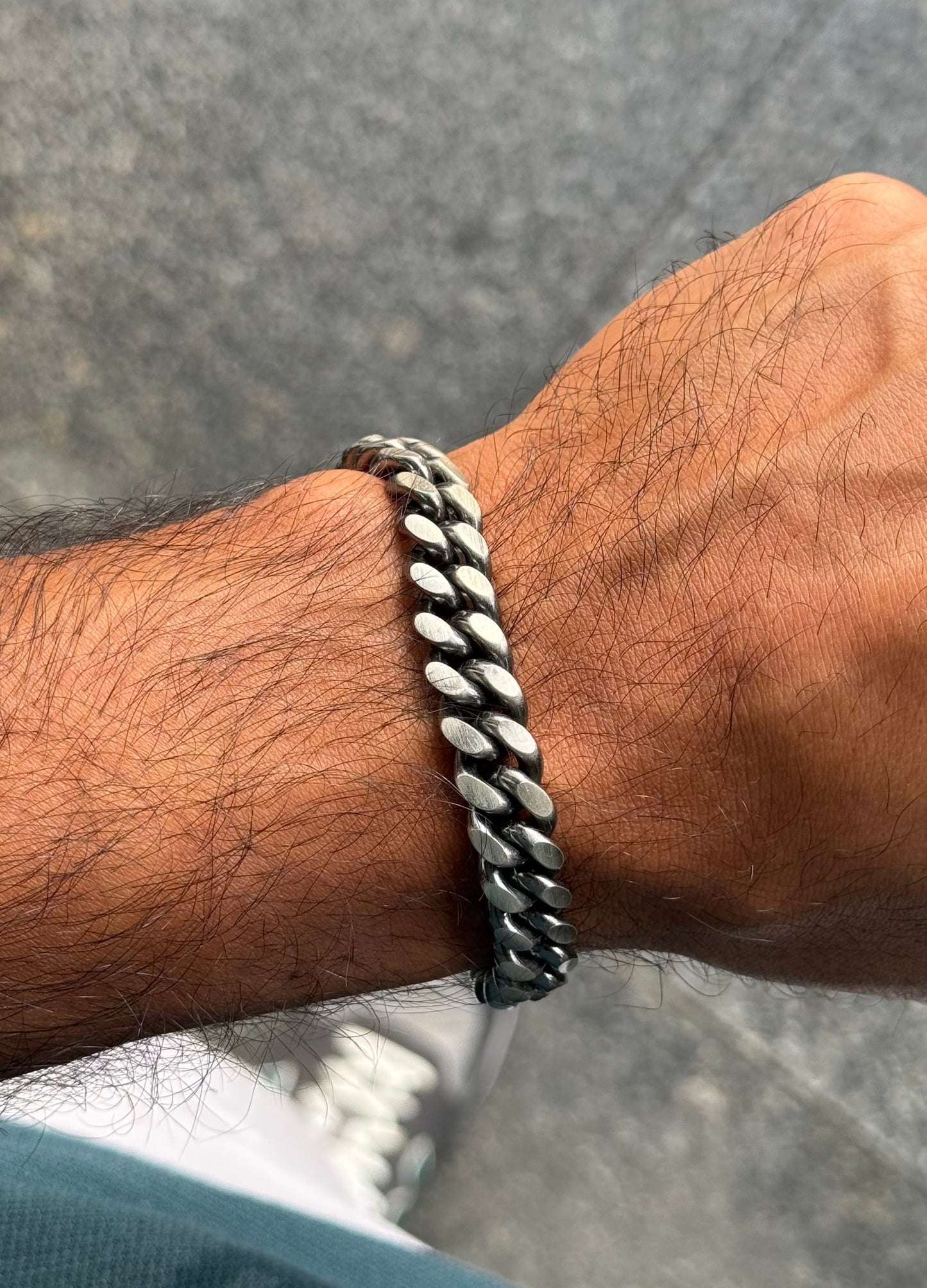 Men's Big Cubic Link Chain Bracelet