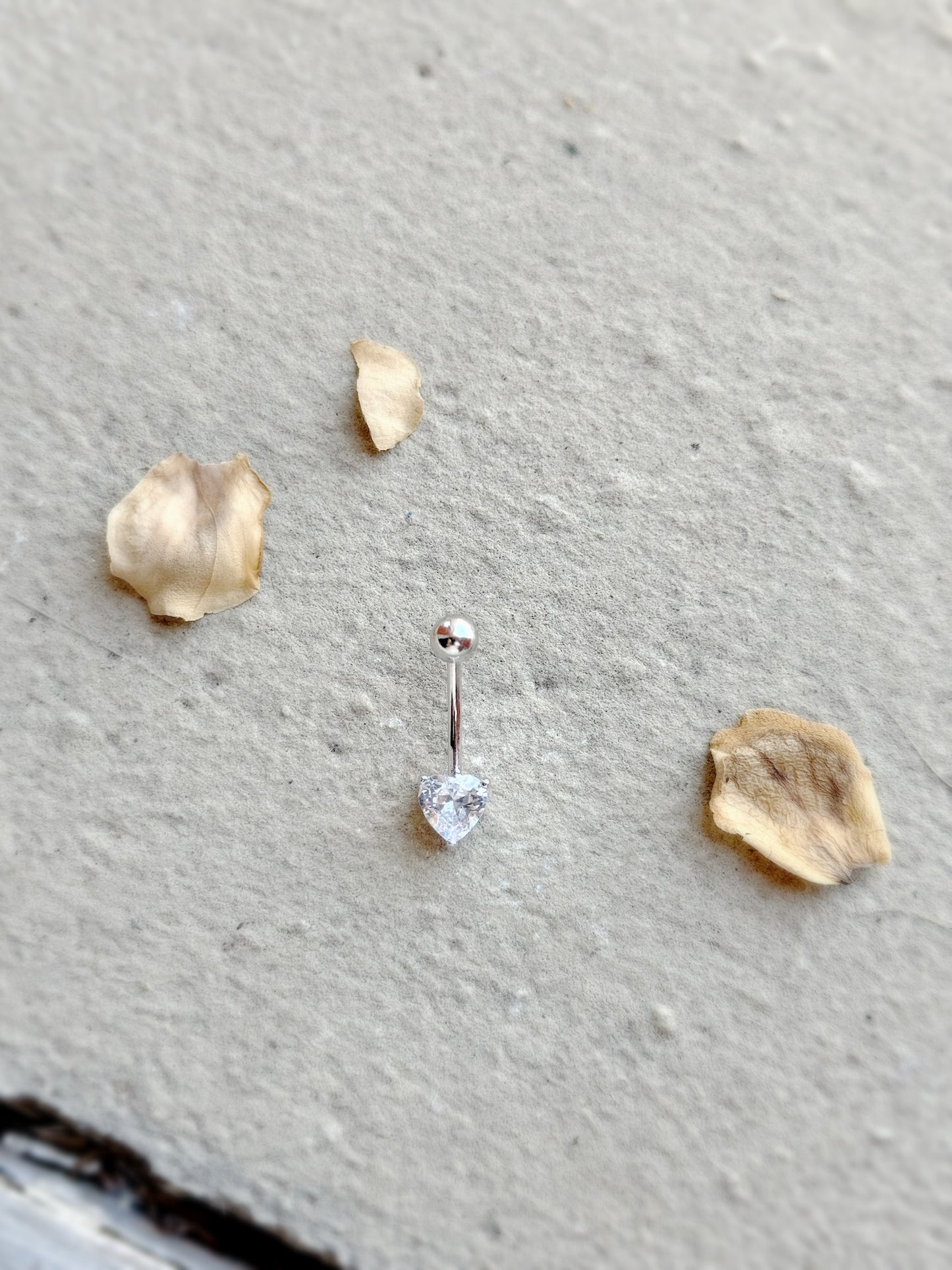 Classy Heart Shape Belly Piercing