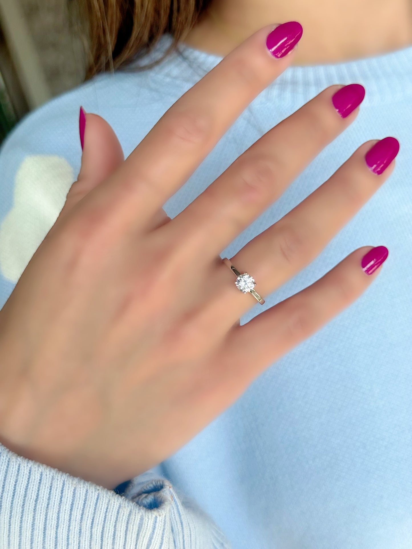 Simple Promise Ring Round Stone