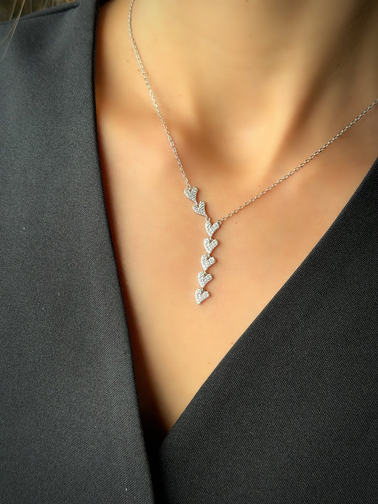 Multiple Hearts Necklace Design