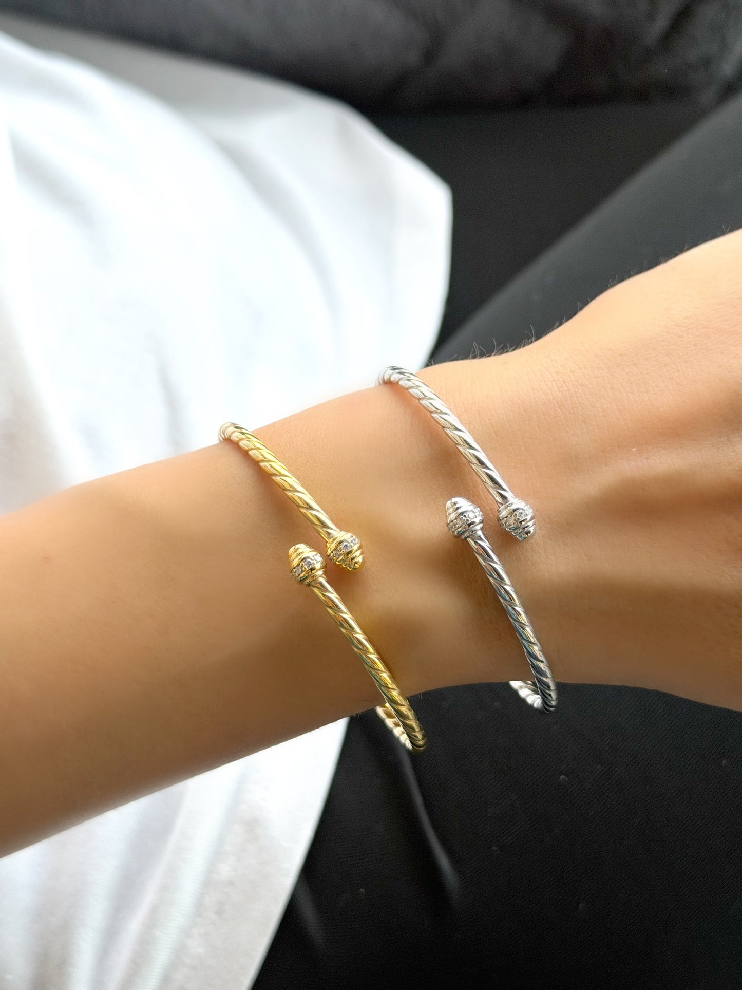 Twisted Design Bangle Bracelet