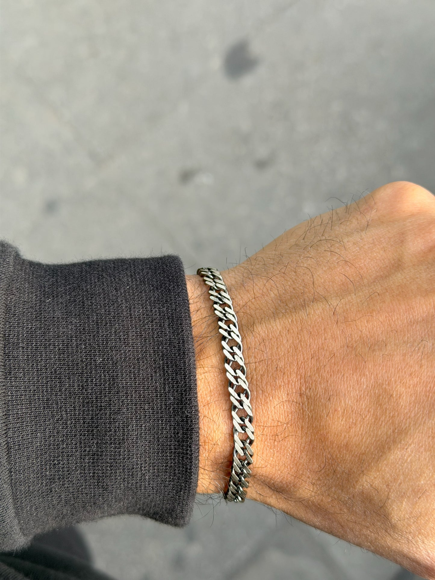 Double Link Design Men Bracelet