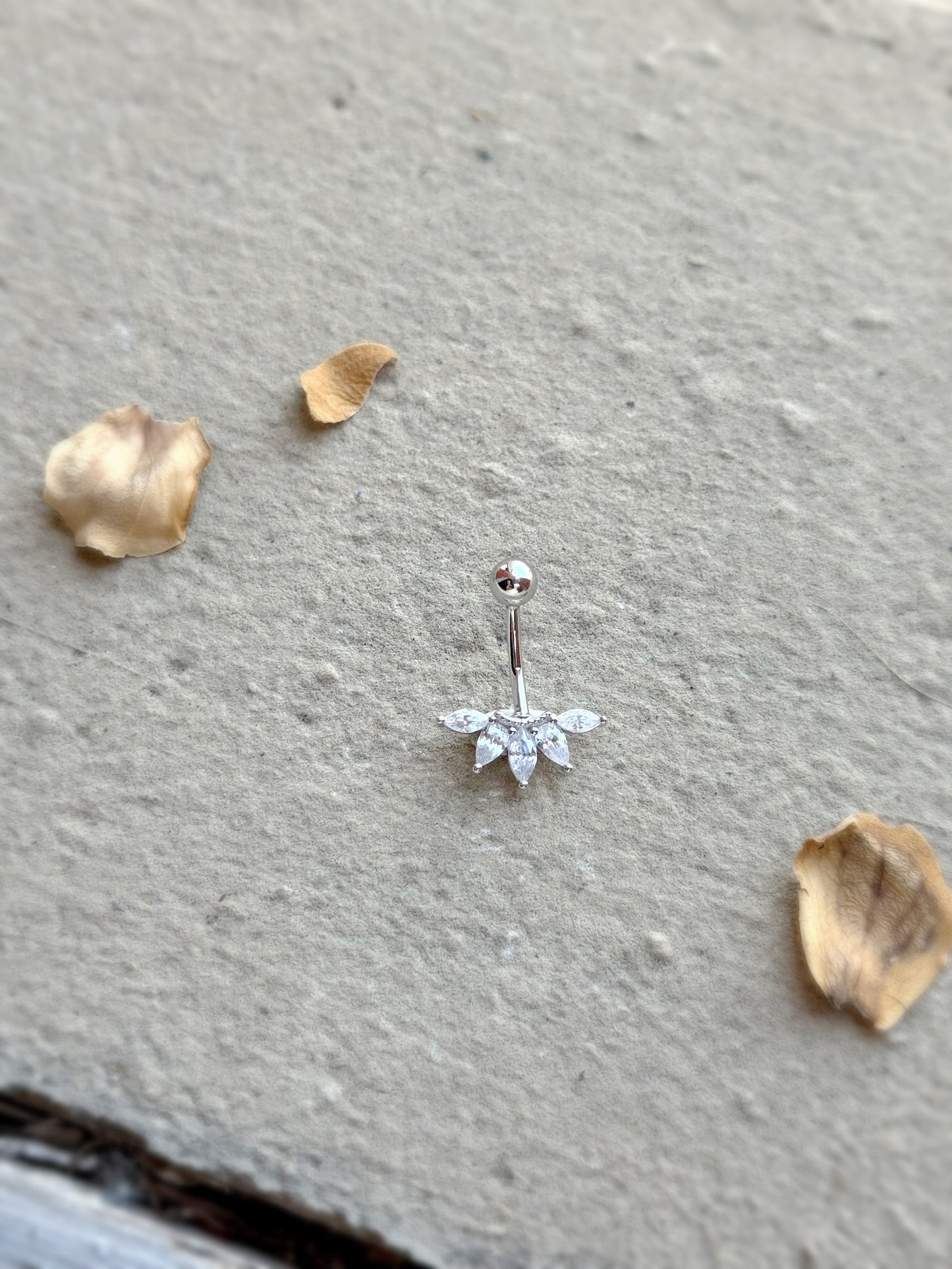 Marquise Design Belly Piercing