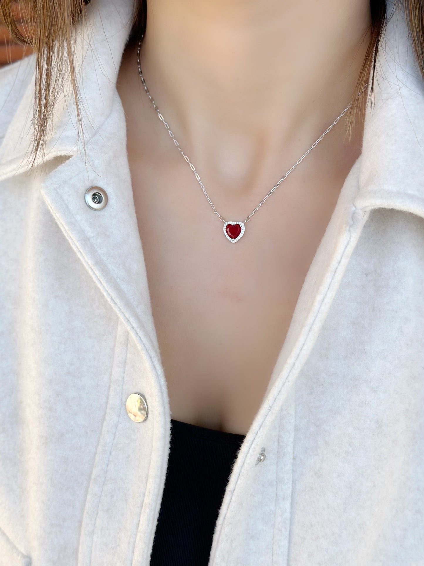 Heart Necklace Available In Three Colors