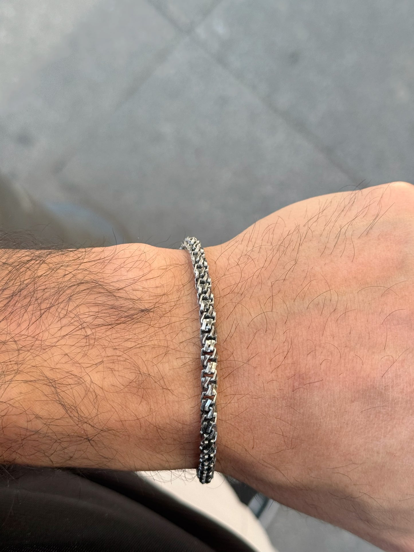 Oxidized Silver 925 Men Bracelet Special Design