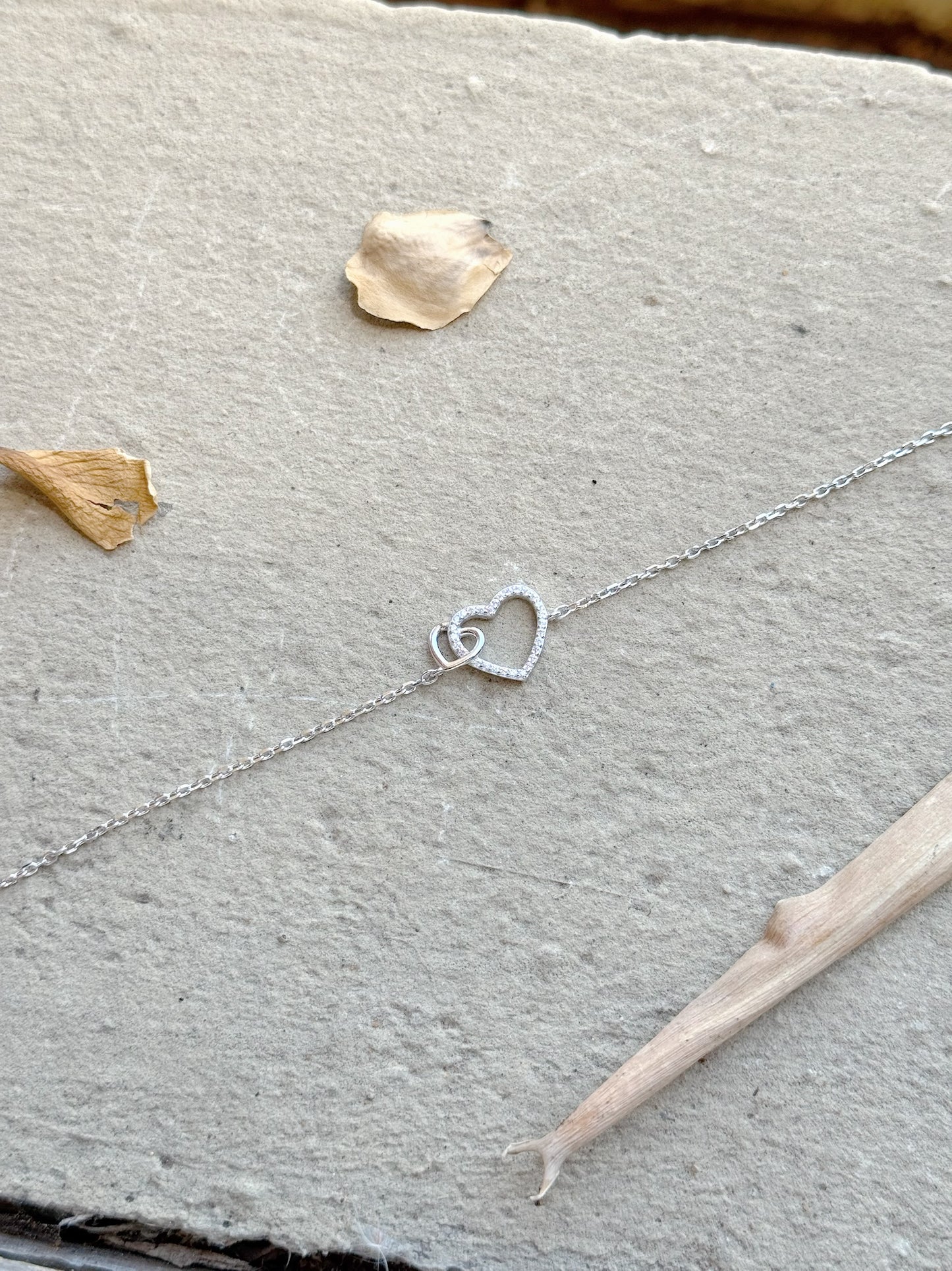 Double Hearts Design Bracelet