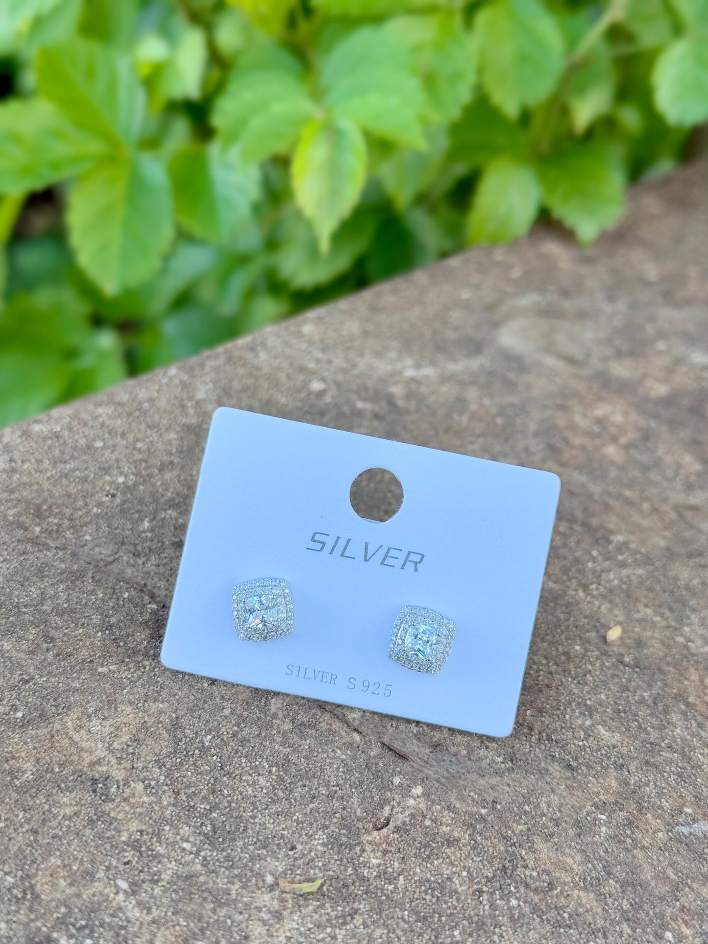 Elegant Cushion Cut Design Earrings