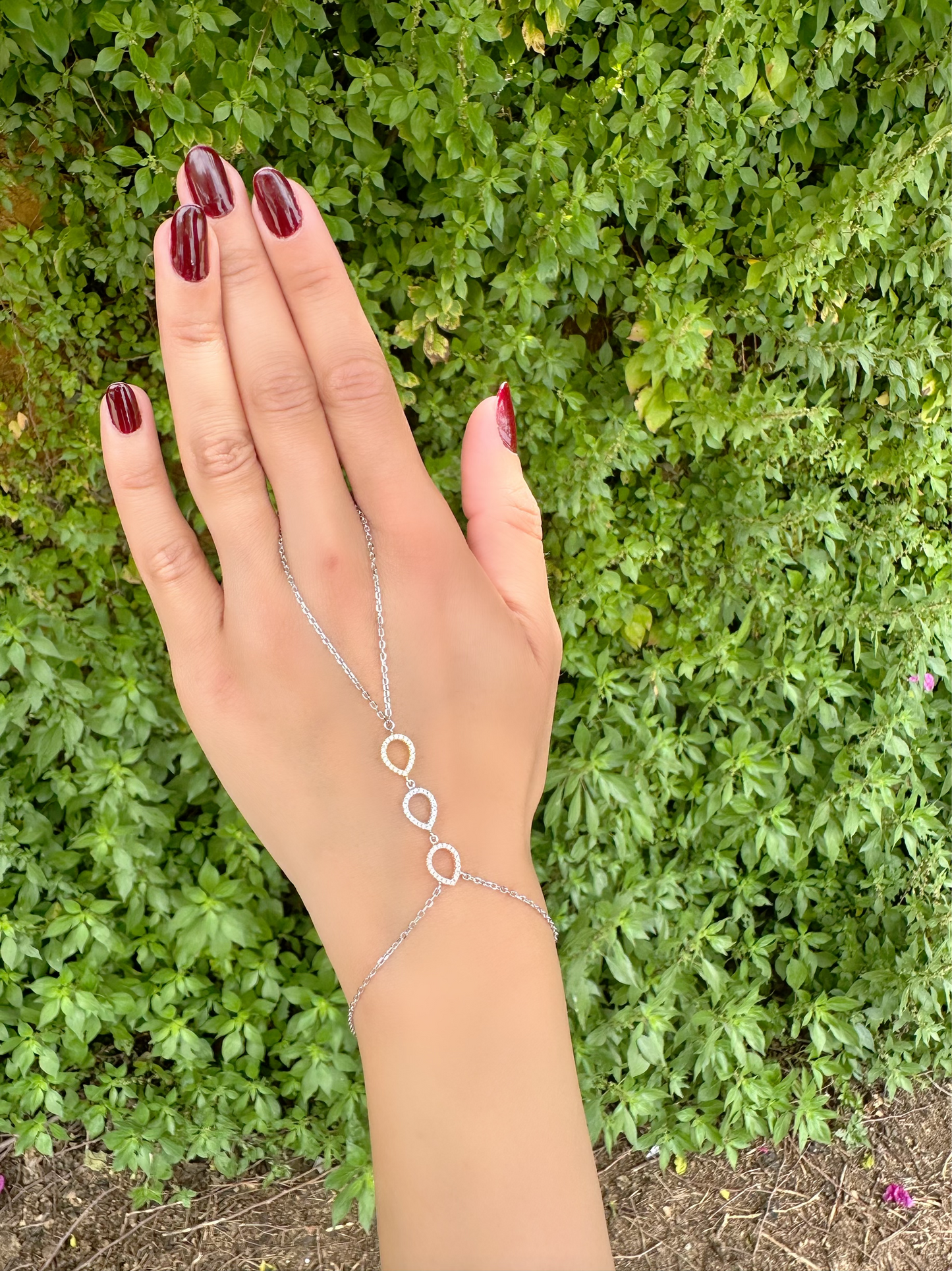 Tear Drop Design Bracelet Ring