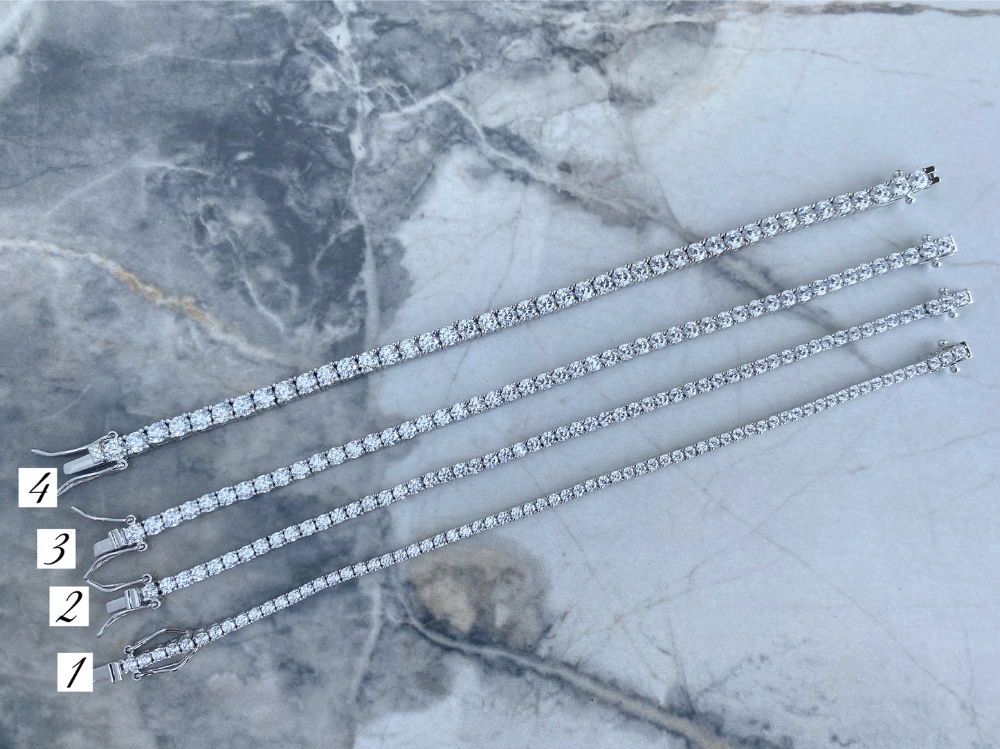 Tennis Bracelet With Tennis Lock