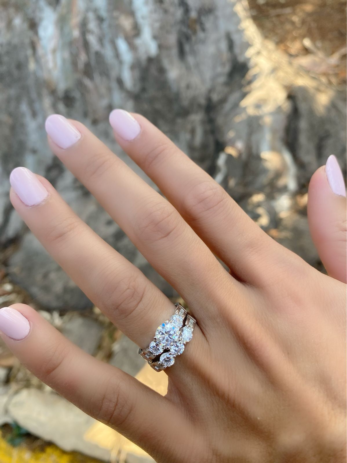 Three Stones Twins Ring