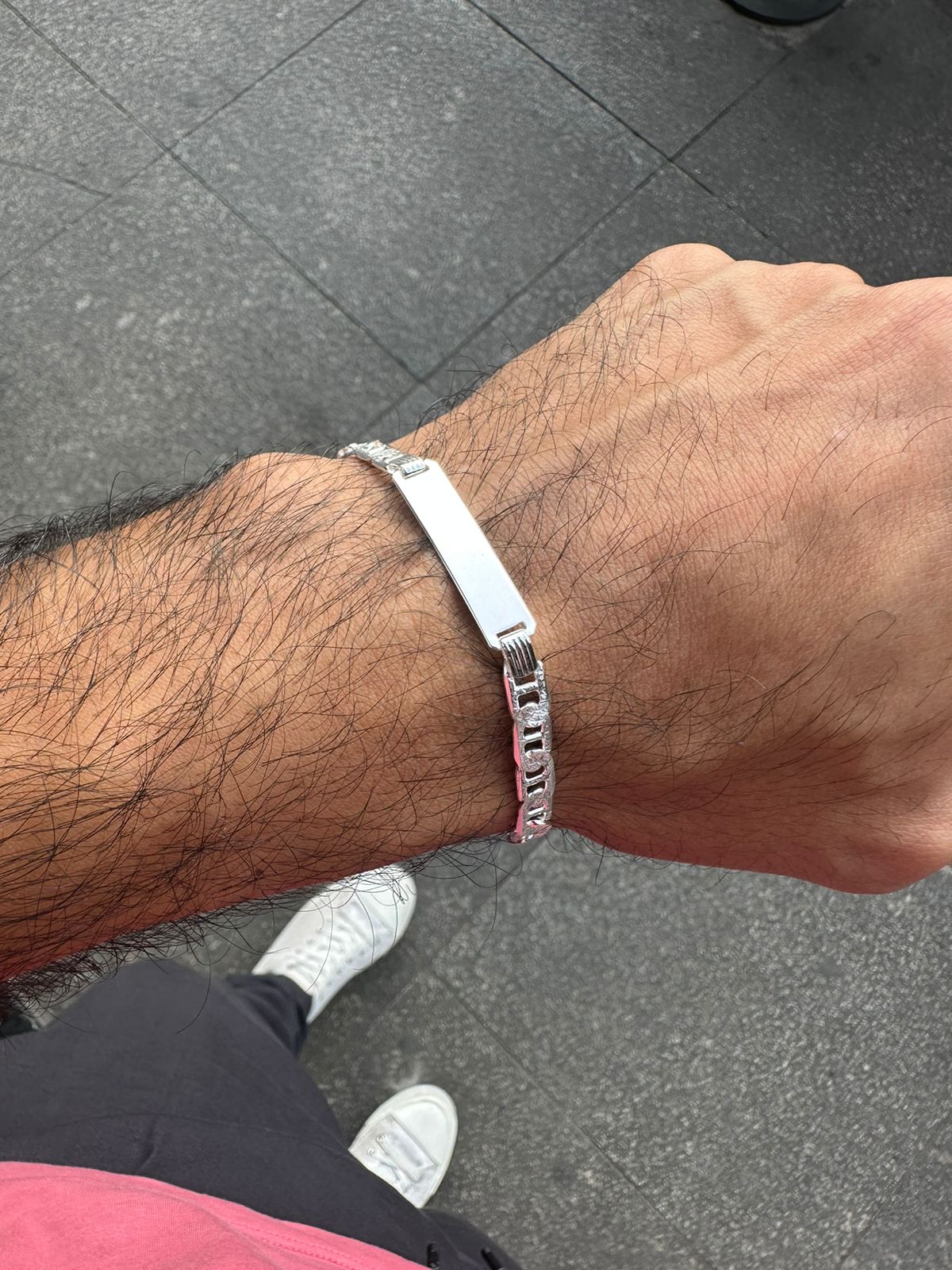 925 Sterling Silver Clasp Mariner Chain Bracelet for Men