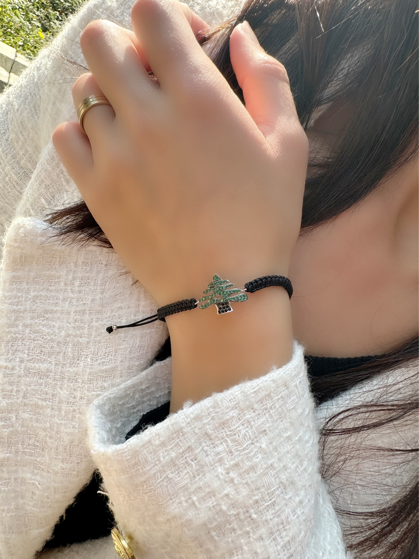 Lebanon Cedar Bracelet With shamballa