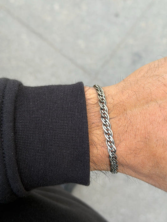 Double Link Chain Bracelet For Men