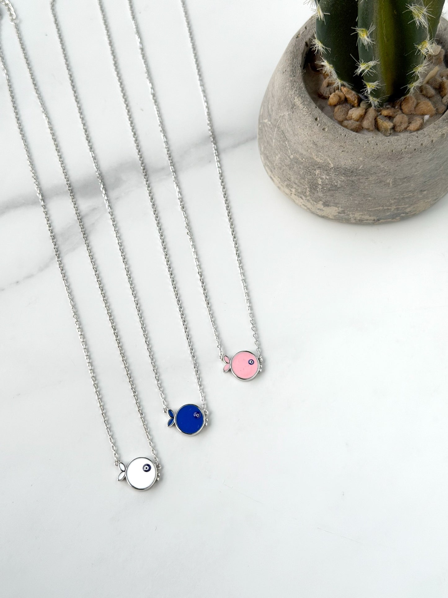 Fish Design Necklace Available In Three Color