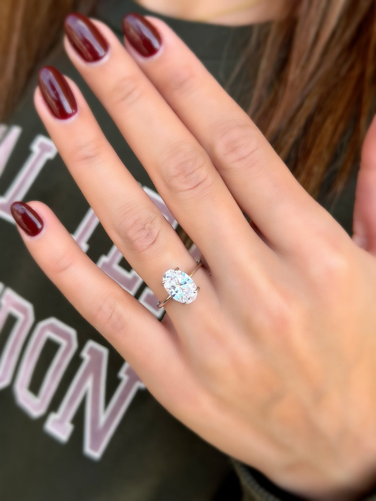 Big Oval Shape Stone Design Ring