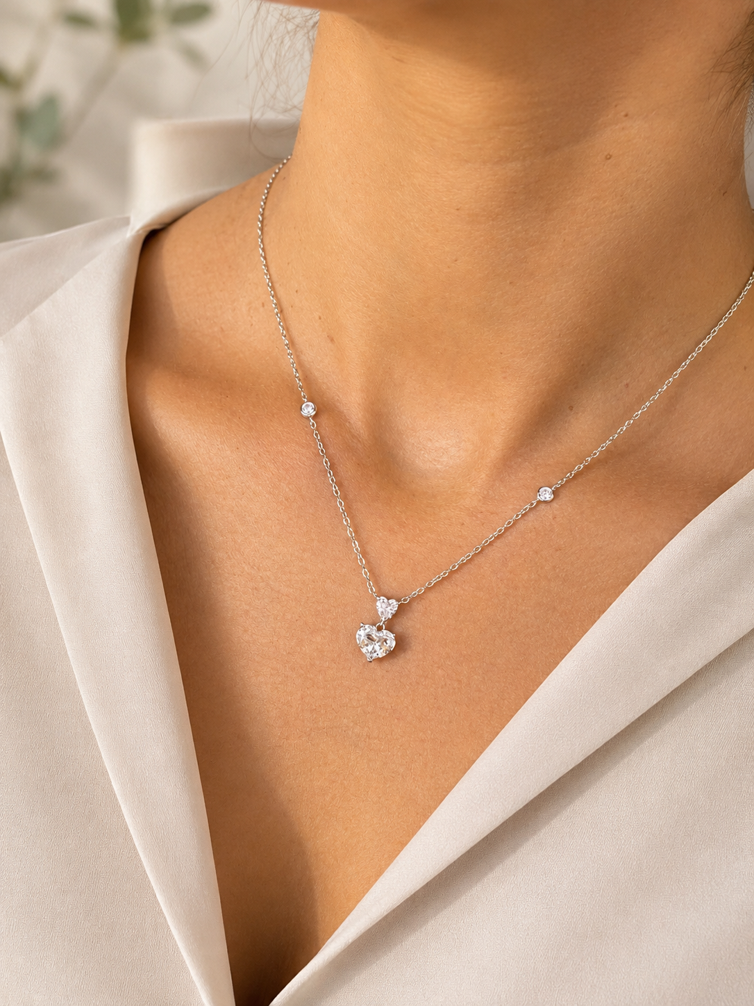 Elegant Heart Design Necklace