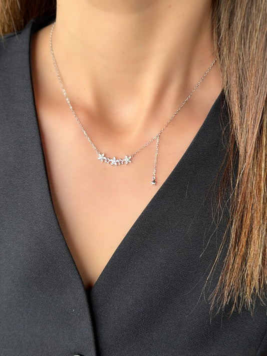 Flowers & Stars Design Necklace