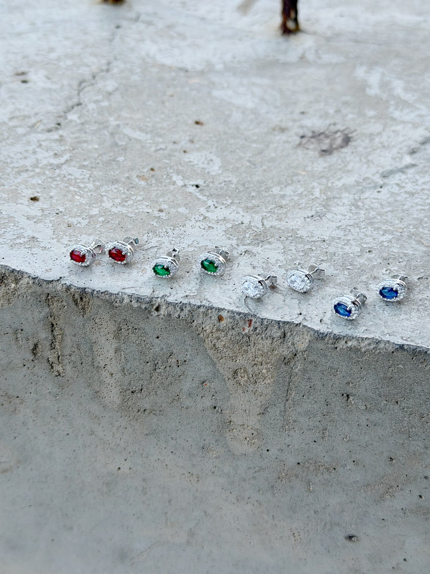 Oval Shape Design Earrings Available in Four Colours