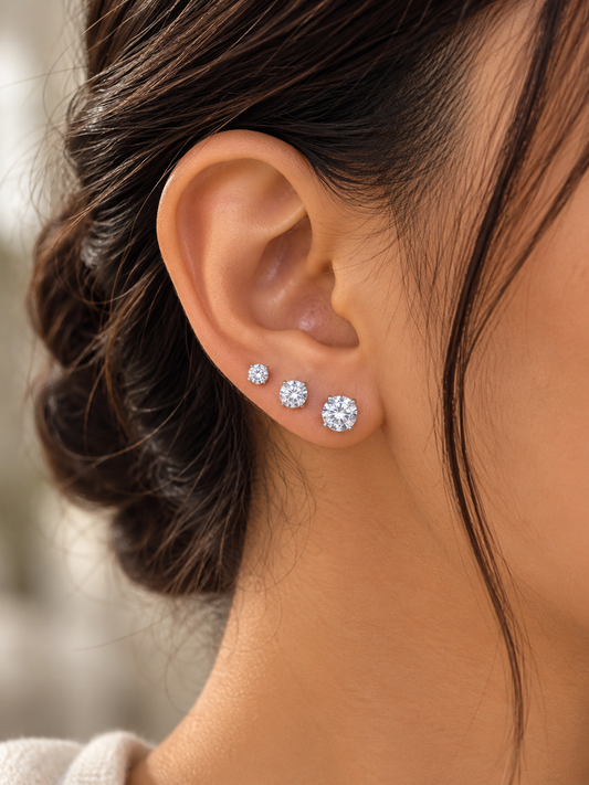 Round Stone Earrings