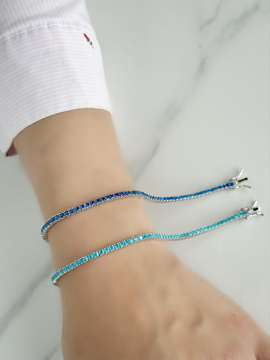 Tennis Bracelet Blue Colors