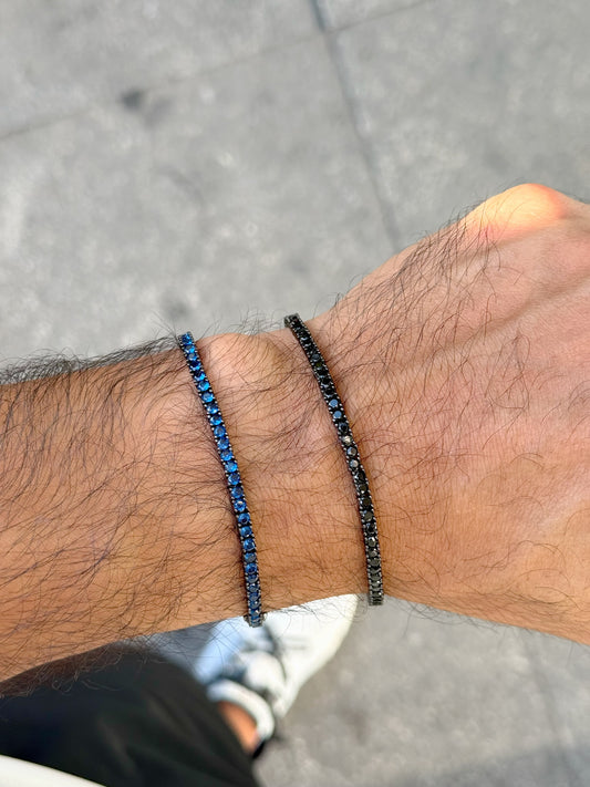 Men Tennis Bracelet Available In Two Colours Navy & Black