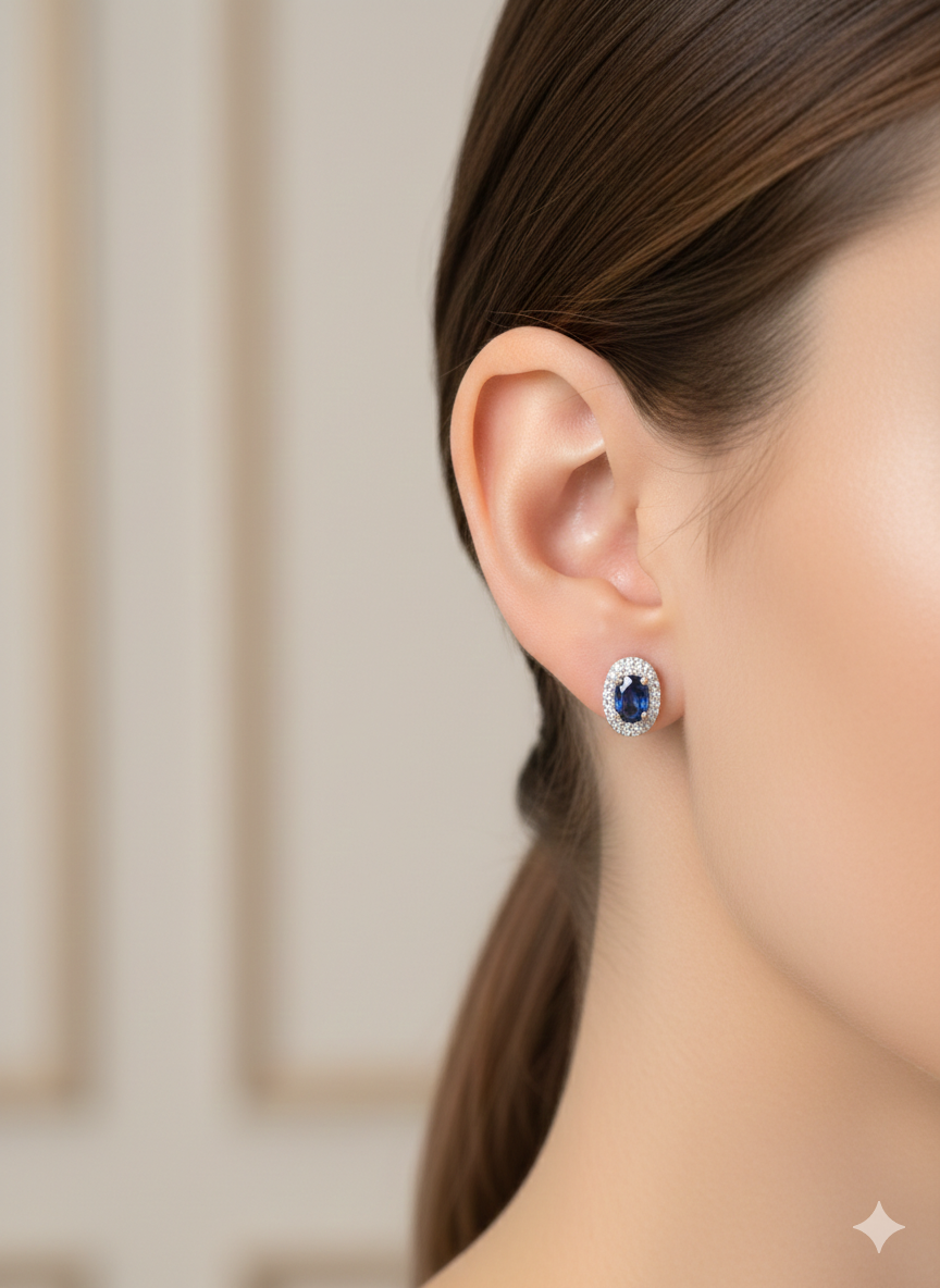 Oval Shape Design Earrings Available in Four Colours