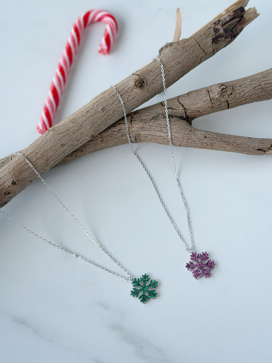 Snow Flake Design Necklace
